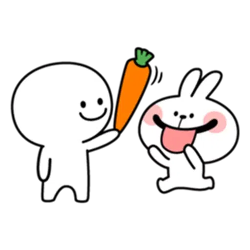 Spoiled rabbit & Smile Person - Sticker 21