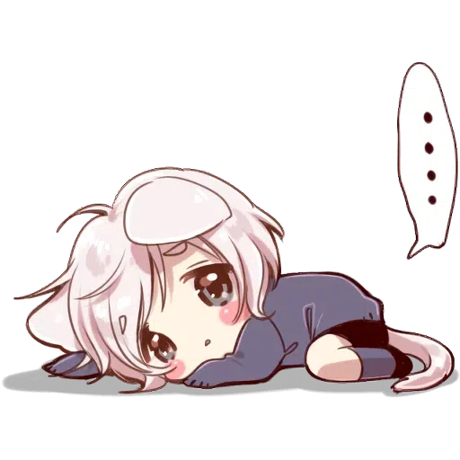 Cute cat ear boy Stickers - Sticker 12