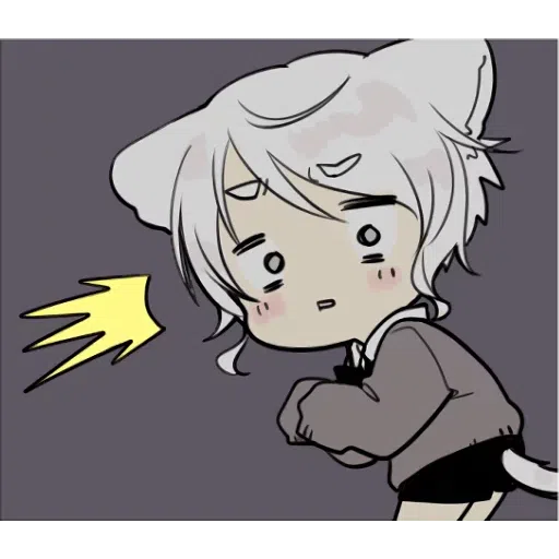 Cute cat ear boy Stickers - Sticker 20