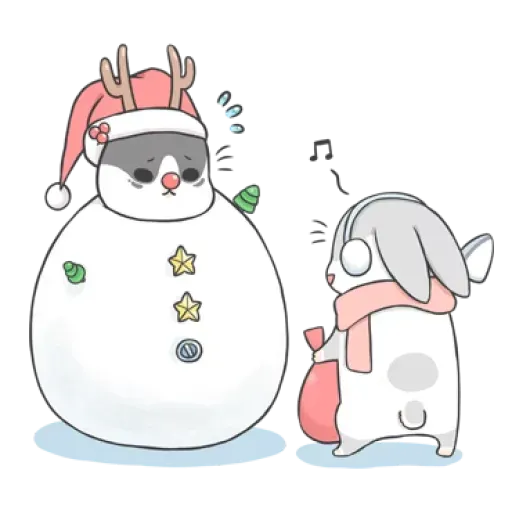 Rabbit Christmas - Sticker 16