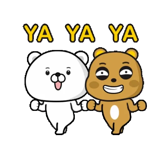 傲嬌熊&直白熊-歡樂過虎年 (新年, CNY) GIF* - Sticker 15