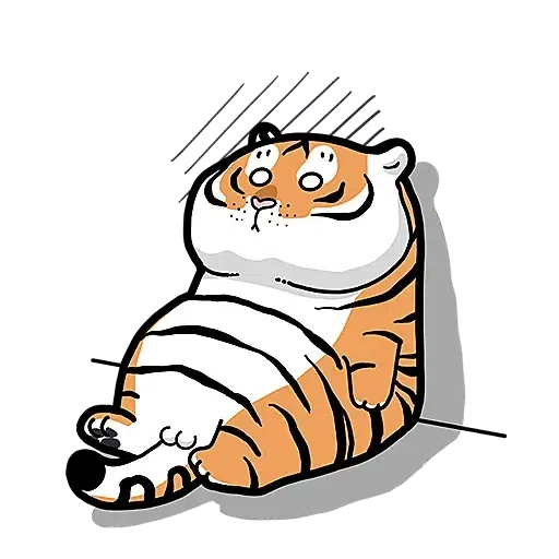 i am not fat tiger - Sticker 13
