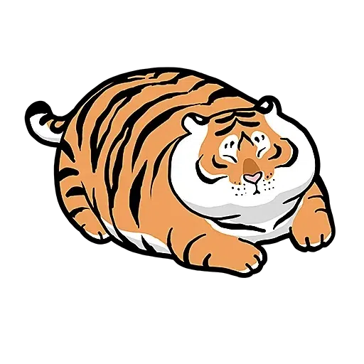 i am not fat tiger - Sticker 12
