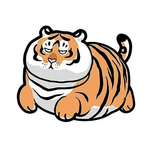i am not fat tiger - Sticker 11
