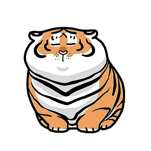 i am not fat tiger - Sticker 9