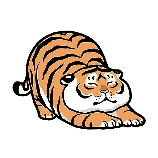 i am not fat tiger - Sticker 10