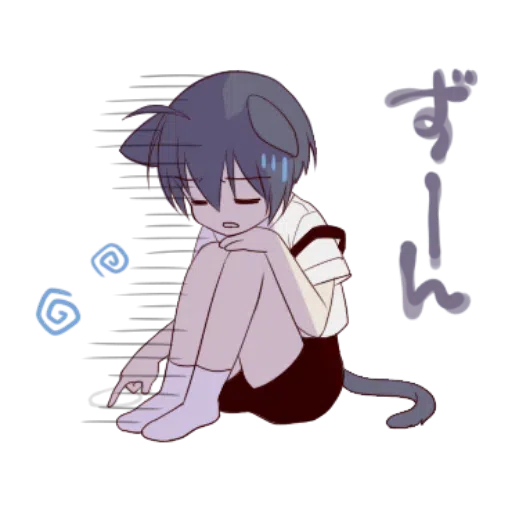 Cat boy Black - Sticker 20