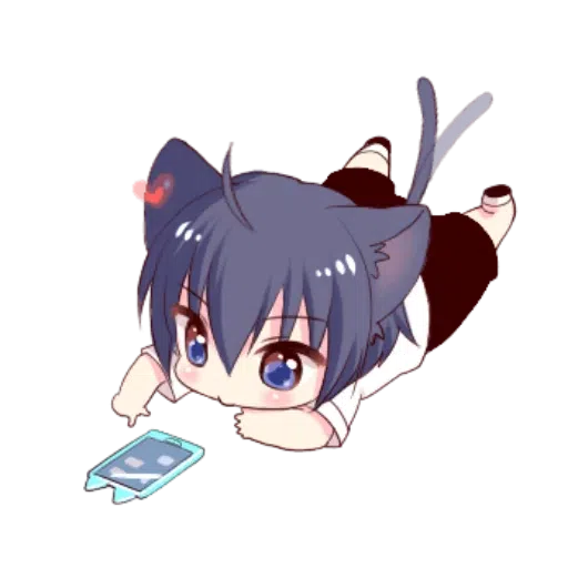 Cat boy Black - Sticker 12