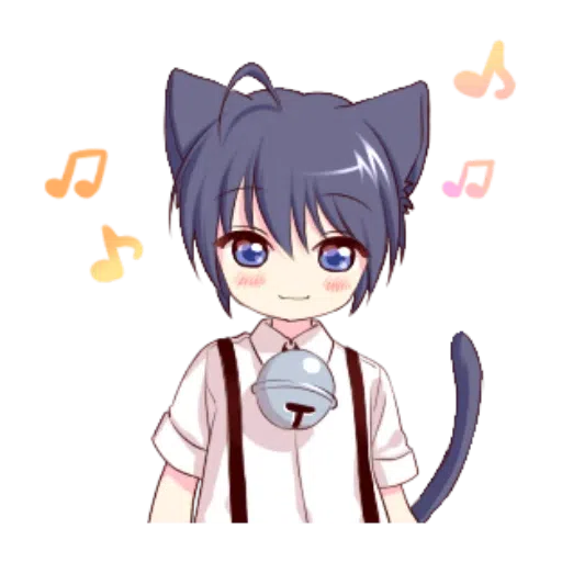 Cat boy Black - Sticker 23