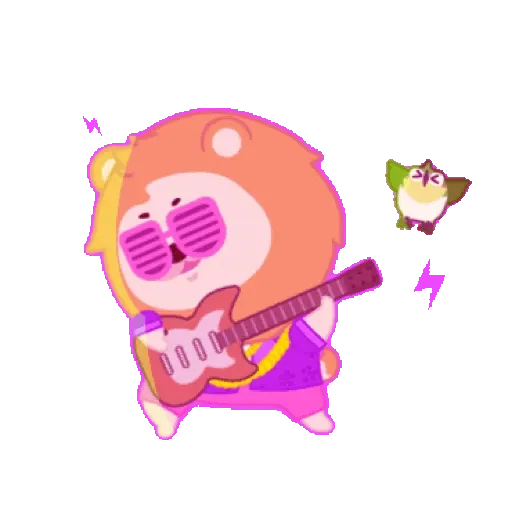 小粉獅陪你虎年好事花生無極限 (新年, CNY) GIF* - Sticker 15