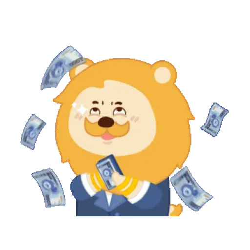 小粉獅陪你虎年好事花生無極限 (新年, CNY) GIF* - Sticker 14