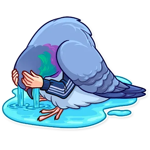 Bird with hands - Sticker 13