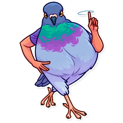 Bird with hands - Sticker 9