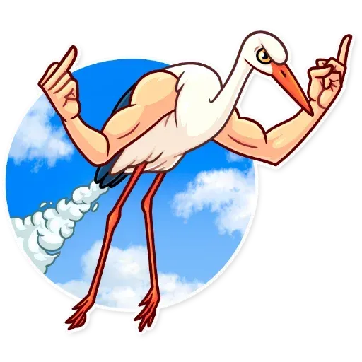 Bird with hands - Sticker 17