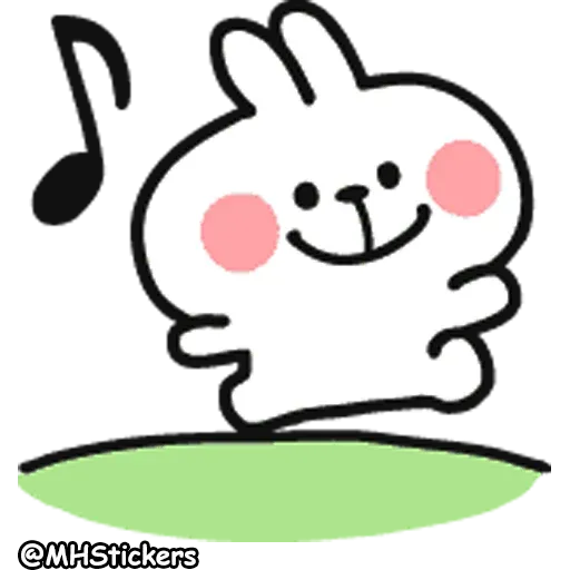 Spoiled Rabbit Doodles Emoji 2 - Sticker 18