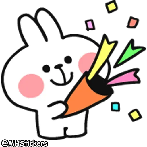 Spoiled Rabbit Doodles Emoji 2 - Sticker 11