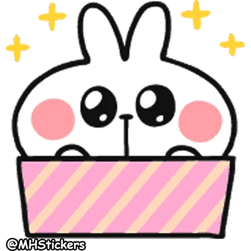 Spoiled Rabbit Doodles Emoji 2 - Sticker 12