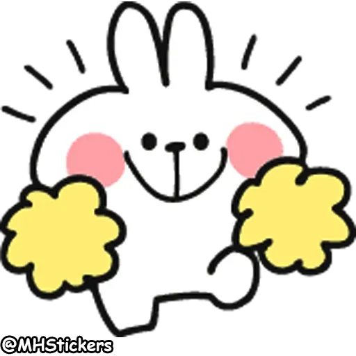 Spoiled Rabbit Doodles Emoji 2 - Sticker 16