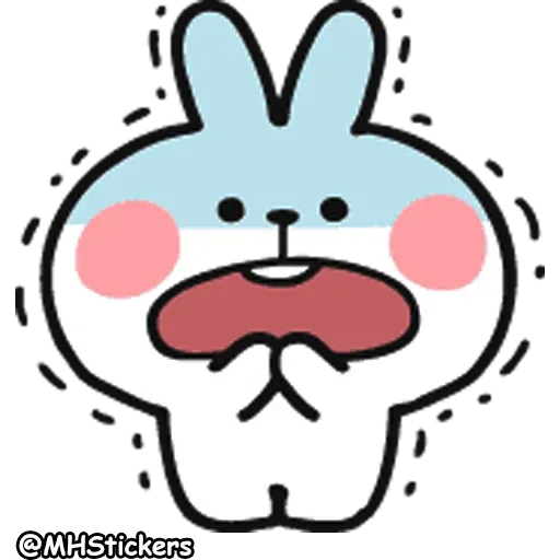 Spoiled Rabbit Doodles Emoji 2 - Sticker 9