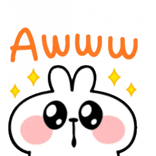 Spoiled rabbit emoji with word - Sticker 13