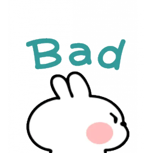 Spoiled rabbit emoji with word - Sticker 14