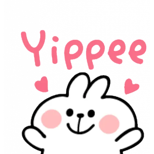 Spoiled rabbit emoji with word - Sticker 10