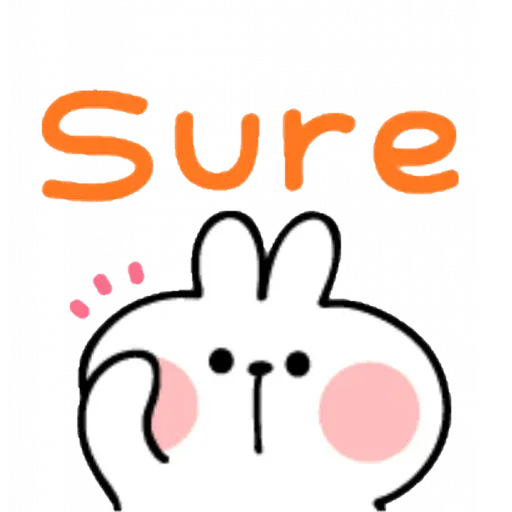 Spoiled rabbit emoji with word - Sticker 9