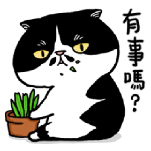黑白貓 - Sticker 12