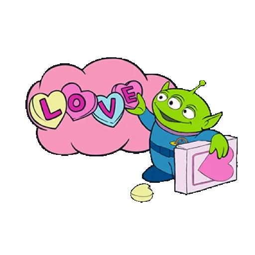 【英文】ALIEN動態貼圖（時髦漫畫風）(Toy Story 玩具總動員) GIF* - Sticker 10