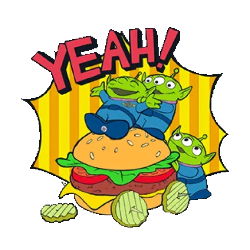 【英文】ALIEN動態貼圖（時髦漫畫風）(Toy Story 玩具總動員) GIF* - Sticker 23