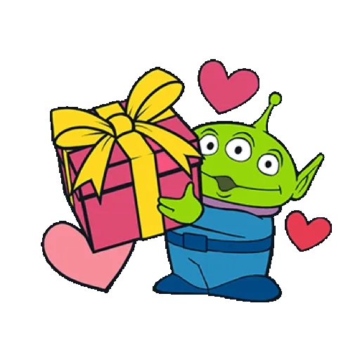 【英文】ALIEN動態貼圖（時髦漫畫風）(Toy Story 玩具總動員) GIF* - Sticker 20