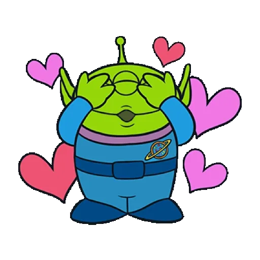 【英文】ALIEN動態貼圖（時髦漫畫風）(Toy Story 玩具總動員) GIF* - Sticker 13