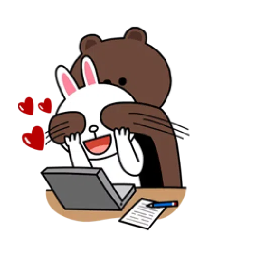 Brown and Cony in love 2 - Sticker 14