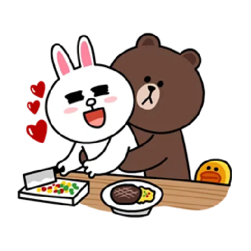 Brown and Cony in love 2 - Sticker 15