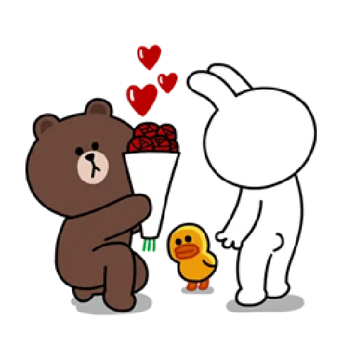 Brown and Cony in love 2 - Sticker 16