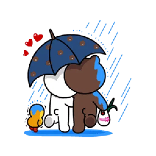 Brown and Cony in love 2 - Sticker 24