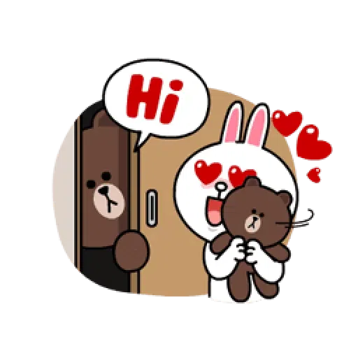 Brown and Cony in love 2 - Sticker 21