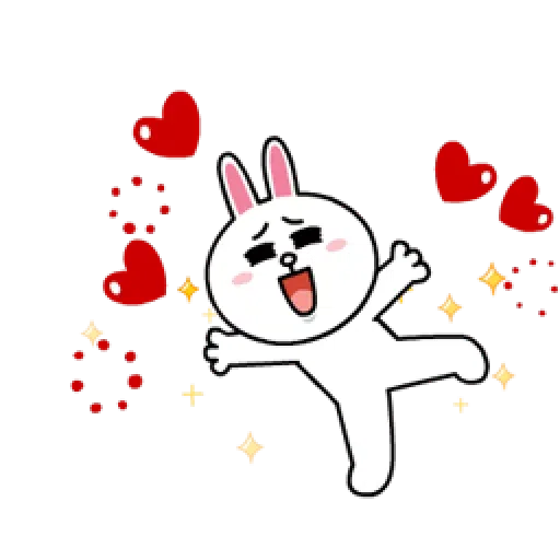 Brown and Cony in love 2 - Sticker 23