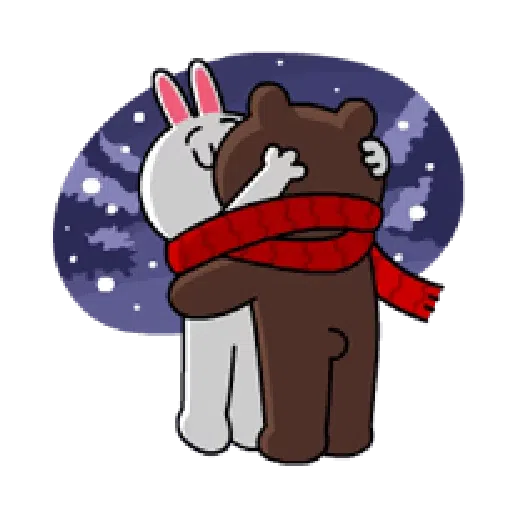 Brown and Cony in love 2 - Sticker 28