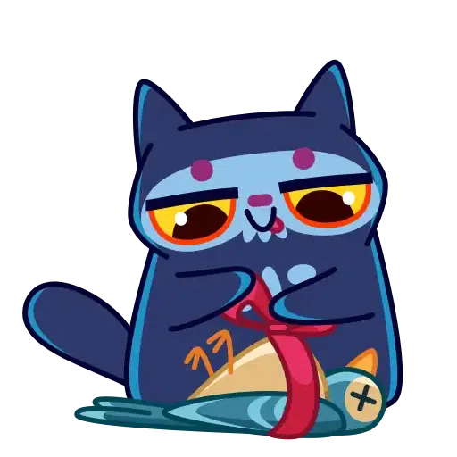 Skull Cat - Sticker 13