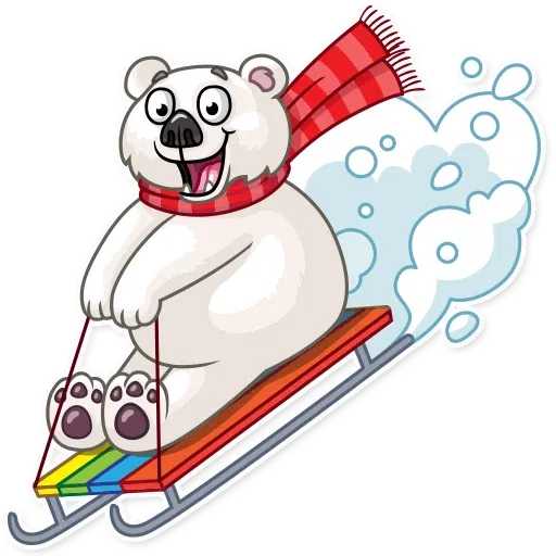 Ted The Frosty Bear - Sticker 25