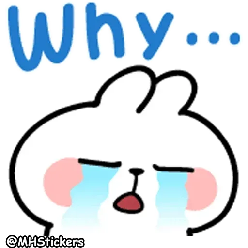 Spoiled Rabbit A Word Emoji 2 - Sticker