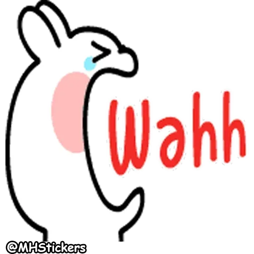 Spoiled Rabbit A Word Emoji 2 - Sticker