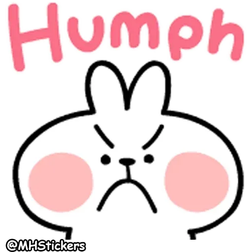 Spoiled Rabbit A Word Emoji 2 - Sticker