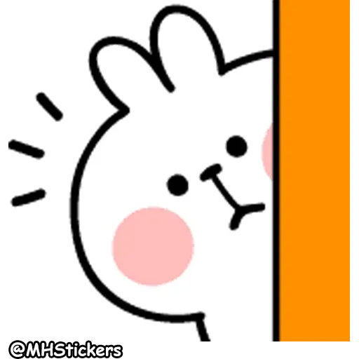 Spoiled Rabbit A Word Emoji 2 - Sticker 10