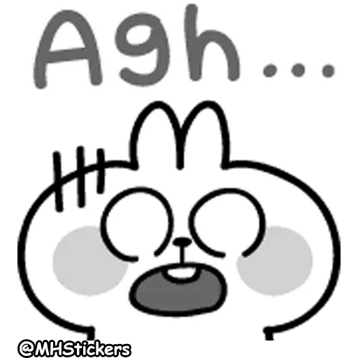 Spoiled Rabbit A Word Emoji 2 - Sticker 9