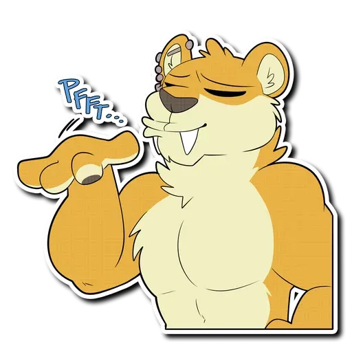 Sabertooth furry - Sticker 25
