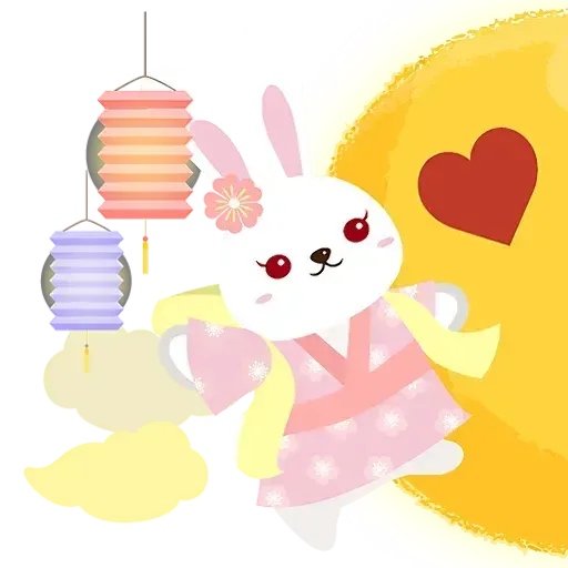 Mid autumn rabbit - Sticker 14