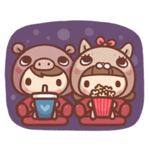 香菇妹&小豬先生 - Sticker 24