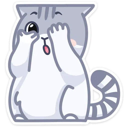 Gray Cat - Sticker 23